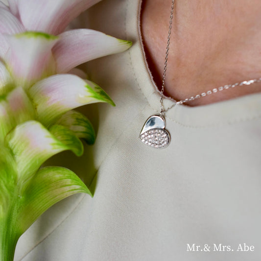 ハート、ダイヤ、ネックレス、ダサいとは思われない上品さ、ブランド