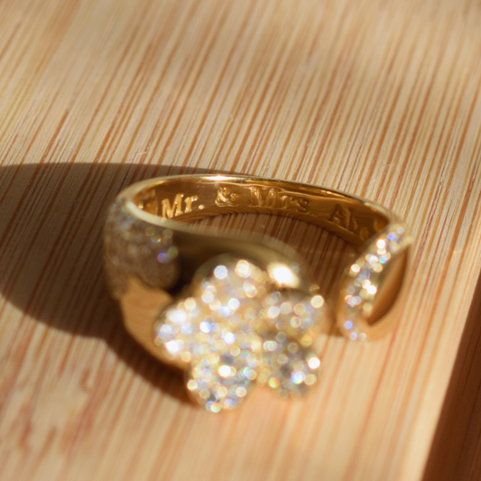 Prunus Mume Blossom K18 & Diamond Ring White Gold