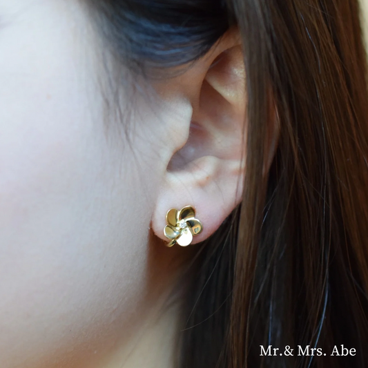 Blossom K18 & Diamond 귀걸이/귀걸이 옐로우 골드