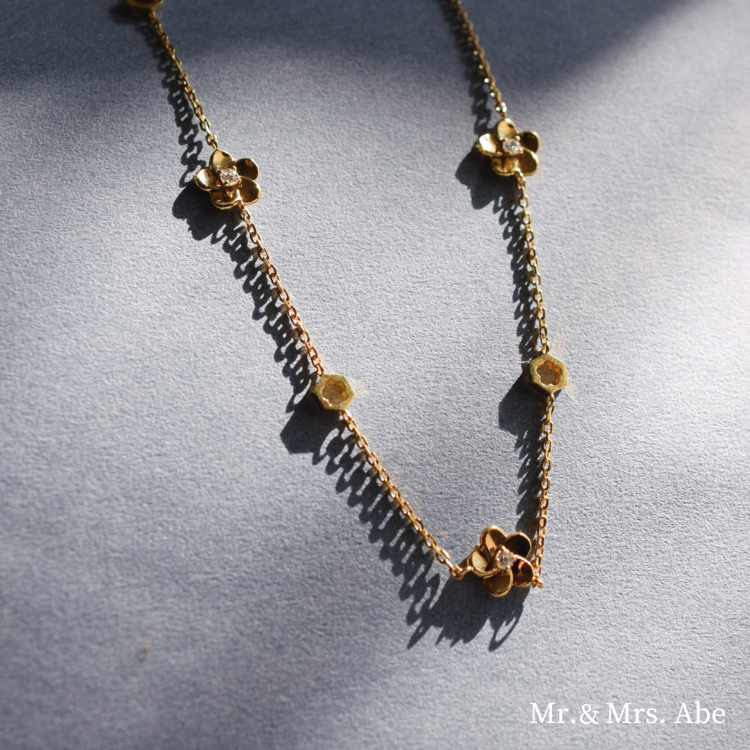 Blossom 5 Pieces Necklace Yellow Gold