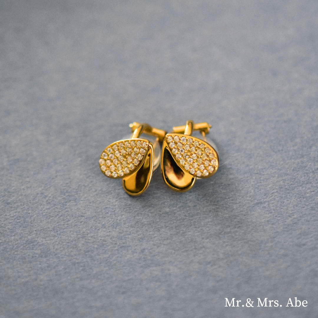 Prunus Mume Petal K18&Diamond Clip-on Earrings/ Earrings White gold